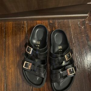 Birkenstock St Barths black slides